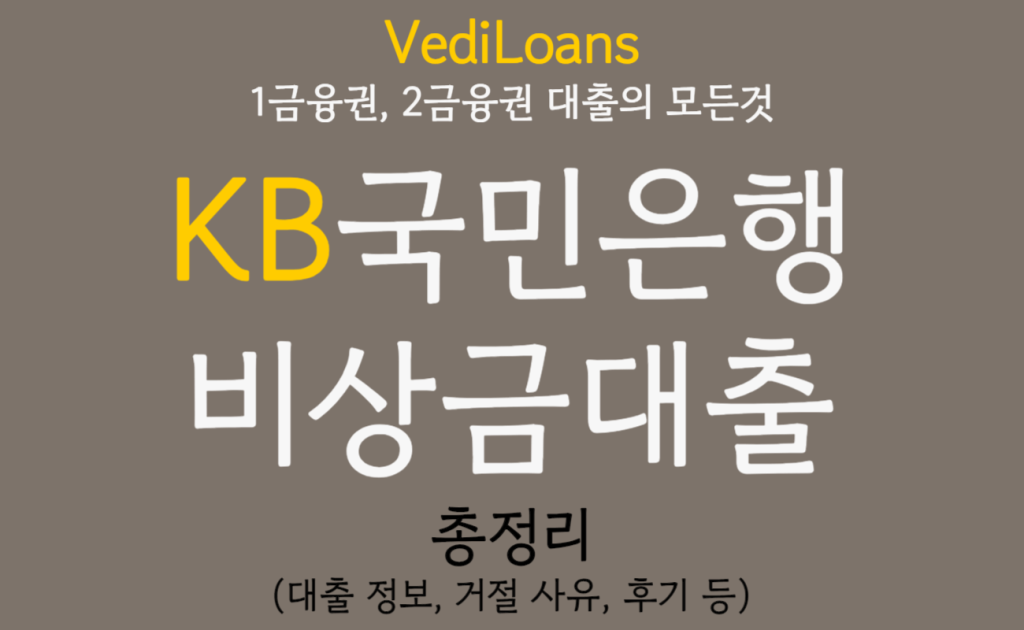 국민은행 비상금대출